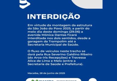 Avenida Mônica Dantas será interditada neste domingo para montagem do São João do Povo 2025