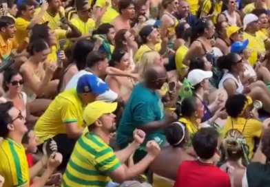 Torcida brasileira transforma ‘remada viking’ em ‘créu’ antes de duelo com a Noruega