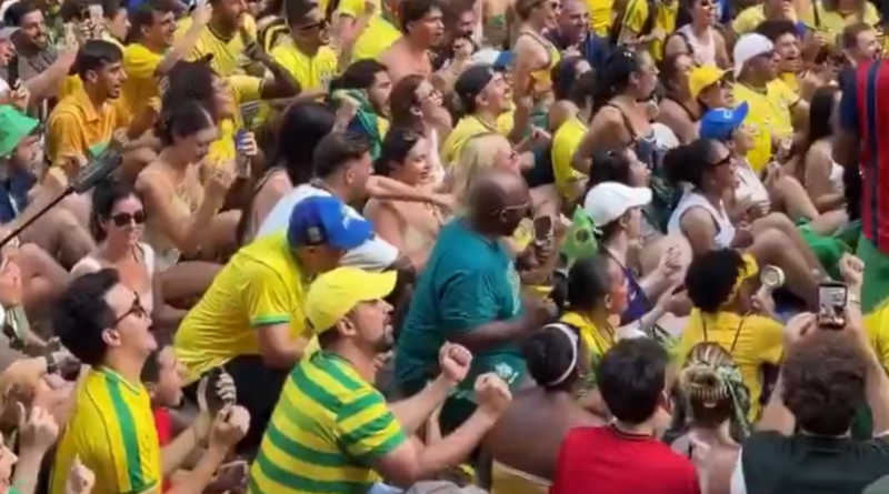 Torcida brasileira transforma ‘remada viking’ em ‘créu’ antes de duelo com a Noruega